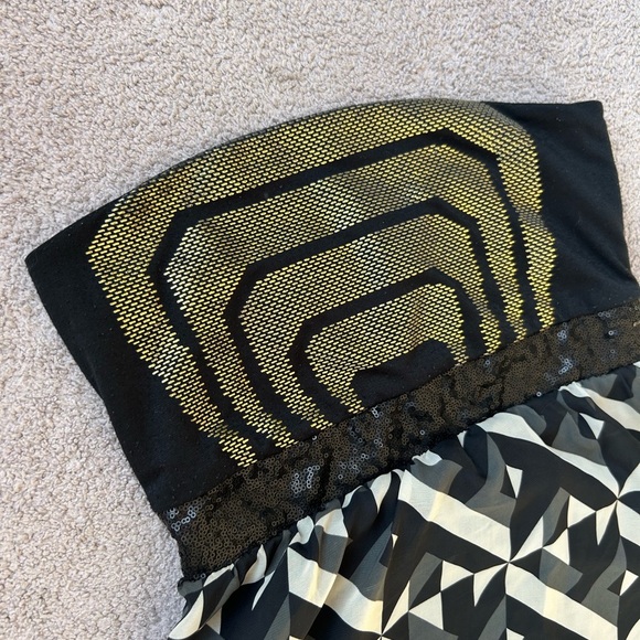 Material girl, size L, tube top dress, high in front, low in back, textured - Picture 3 of 6